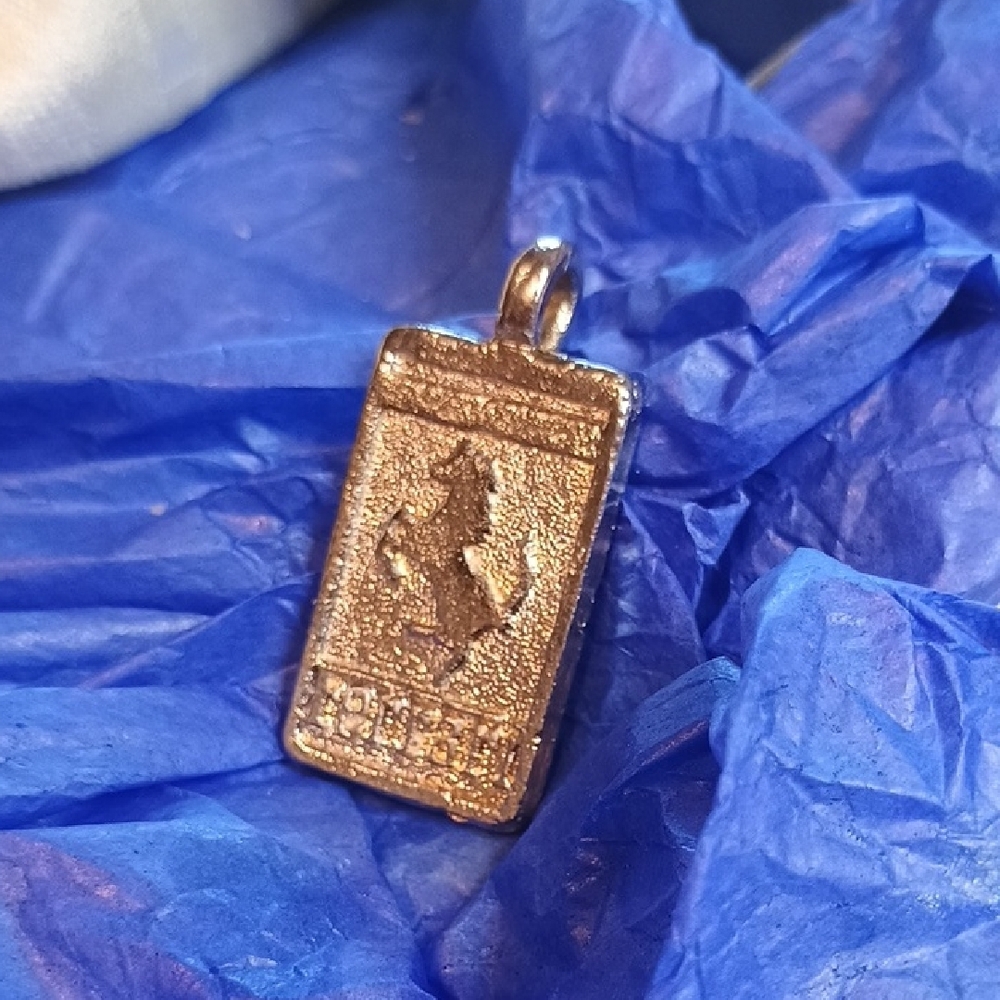Ferrari Gold Rectangular Pendant - image 2